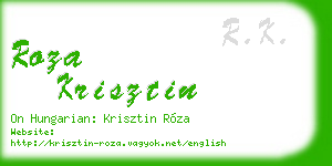 roza krisztin business card