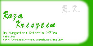 roza krisztin business card